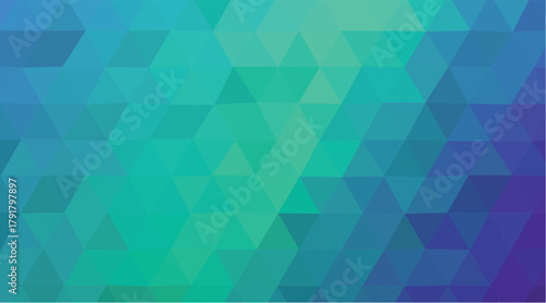 Teal and Purple Geometric Triangle Mosaic Background