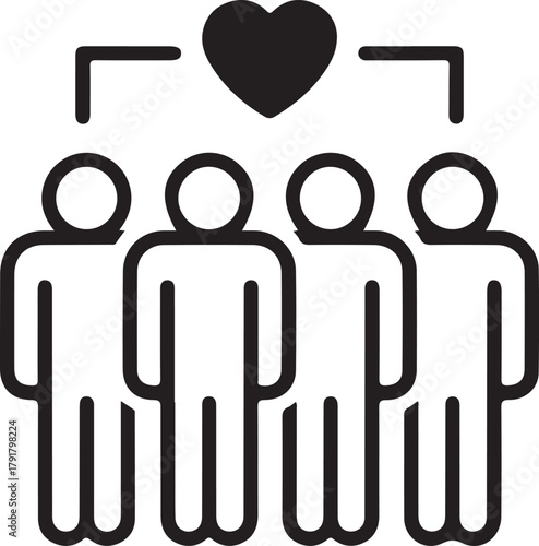 Belonging icon showing community and togetherness