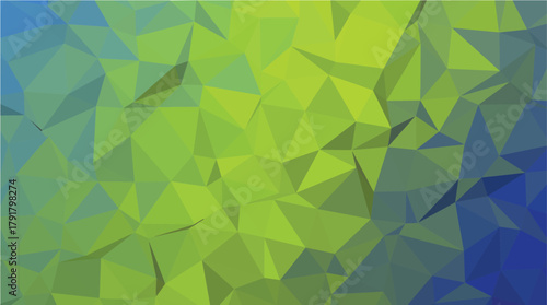 Textured Geometric Low Poly Green Blue Background