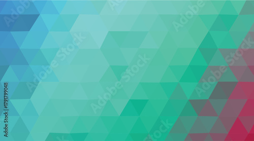 Geometric Low Poly Blue Purple Orange Triangles Background