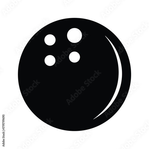 Bowling Ball Icon Vector Illustration