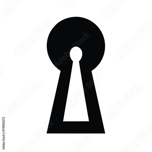 Door Keyhole Icon Vector Illustration