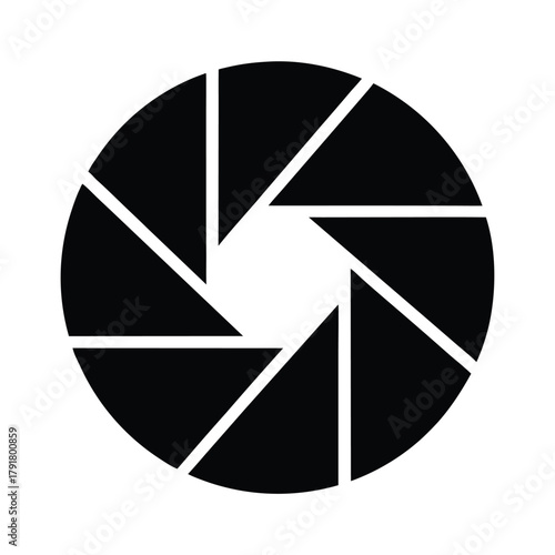 Minimal Camera Shutter Icon Vector Illustration