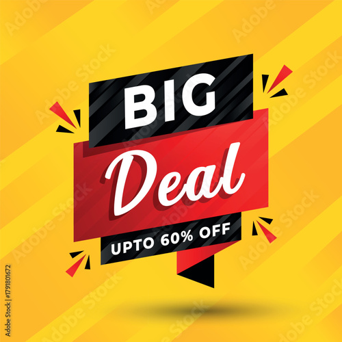 Big Deal Sale Promotion Banner with Up to 60% off