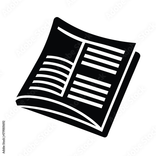 Newspaper Icon Vector Illustration