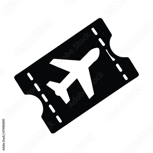 Plane Ticket Icon Vector Illustration