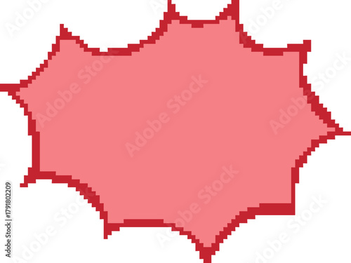 Pink Comic Burst Shape sicker