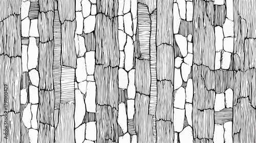 흑백의 추상적인 질감과 균열이 돋보이는 벽돌 또는 나무결을 연상시키는 독특한 패턴 배경 디자인입니다.