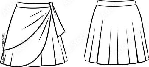 vector illustration of a girl in a dress