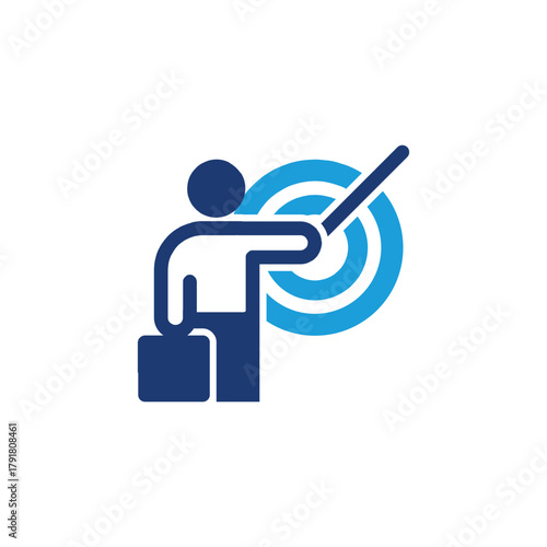 Business Trainer colored icon vector design good for web or mobile app