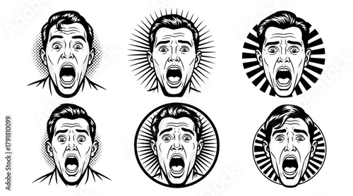 Scream pop art illustration