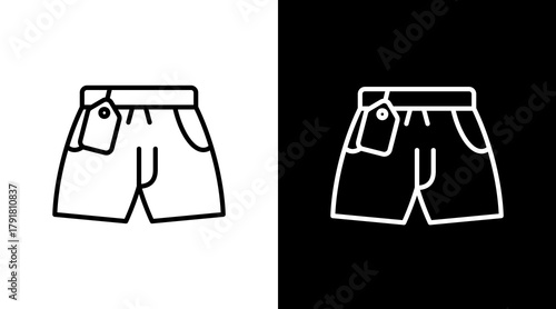 Pants  White Icon Set Design