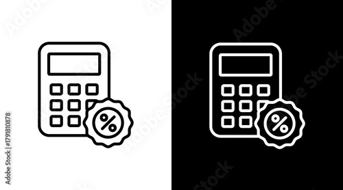Calculator  White Icon Set Design