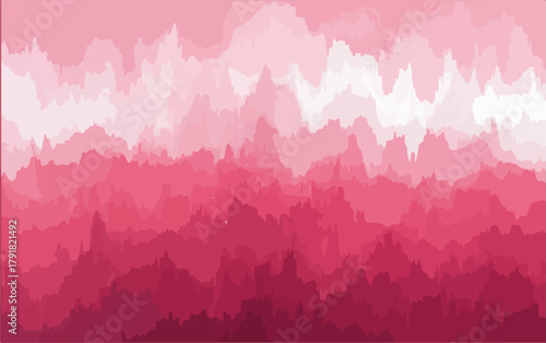 다양한 톤의 핑크색으로 추상적인 산악 풍경을 표현한 배경 이미지