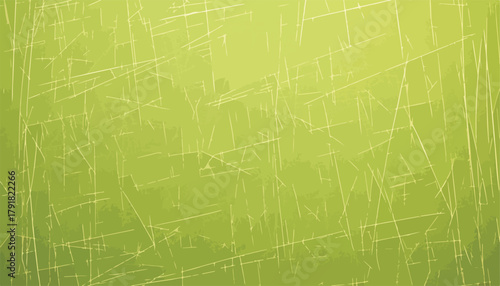 추상적인 텍스처 배경으로 녹색 표면에 긁힌 자국이 있는 패턴