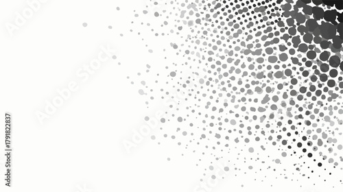 점진적으로 퍼져나가는 점들의 추상적인 패턴은 동적인 흐름과 현대적인 디자인을 표현합니다