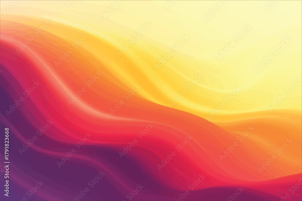 Fototapeta premium Abstract colorful background with bright orange and yellow fractal energy waves for vibrant decoration