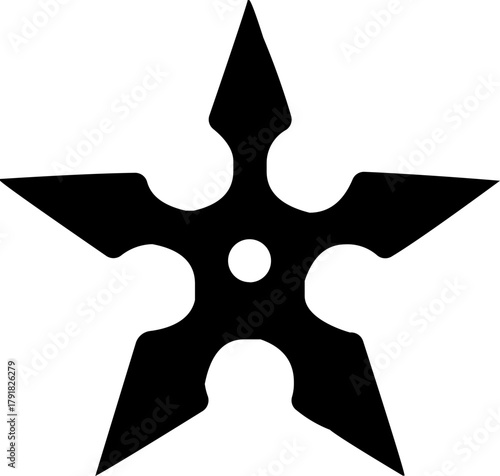 Black Shuriken Ninja Star Icon