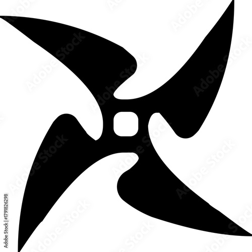 Black Shuriken Ninja Star Icon