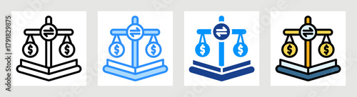 Trade Law Icon Collection Set Multiple Style