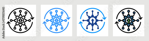 Technology Upgrade Icon Collection Set Multiple Style