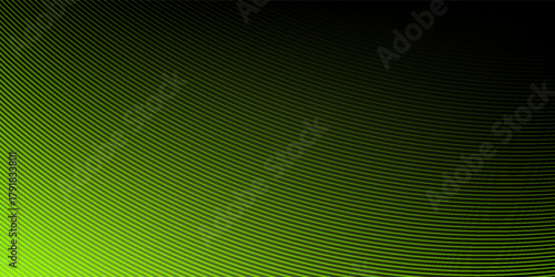 Black green abstract background with green stripes line for backdrop or presentation
