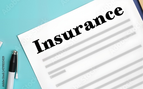 health insurance form. High quality