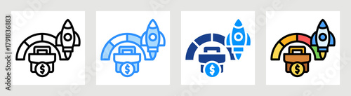 Business Accelerator Icon Collection Set Multiple Style
