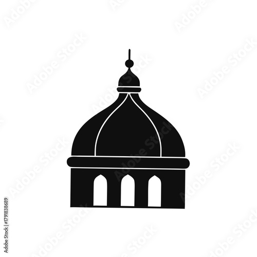vector illustration of a temple