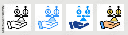 Stable Profit Icon Collection Set Multiple Style