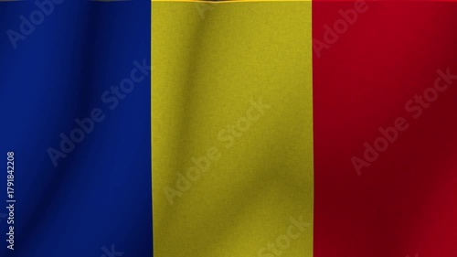 Wallpaper Mural The flag of Chad. The evolving national flag of Chad in 3d format. 1080p HD animation for presentation Torontodigital.ca