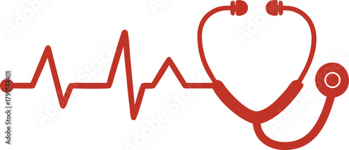 Stethoscope Heartbeat - Medical Health Concept Design