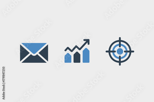 Set of art and media icons flat vector design elements isolated on white background for web and mobile apps
