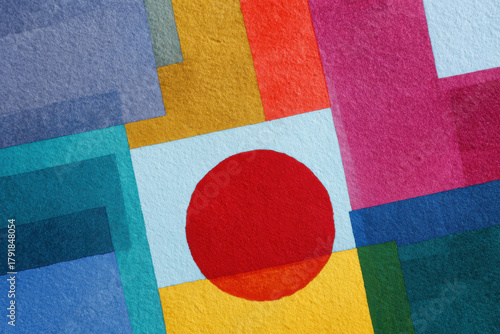 Geometric abstract composition with