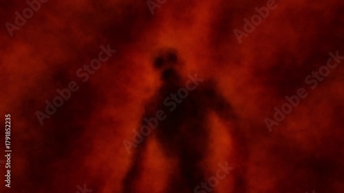 Horror fantasy 2D animation for Halloween. Scary night atmosphere. Dark Vj loops. Black and orange background.