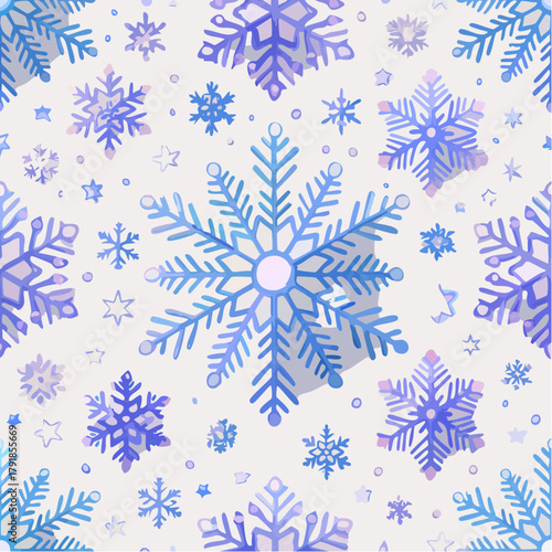 ネオンで描かれた雪の結晶パターン背景