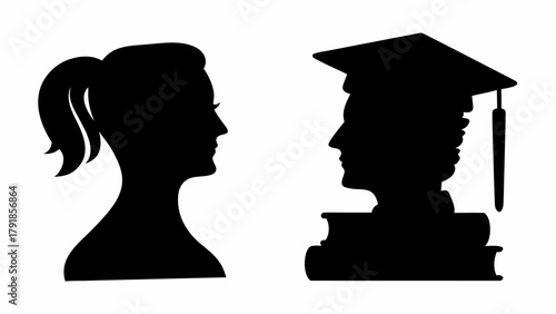 Diverse minds connect representing education, learning, and intellectual exchange between genders symbolizing growth and future possibilities