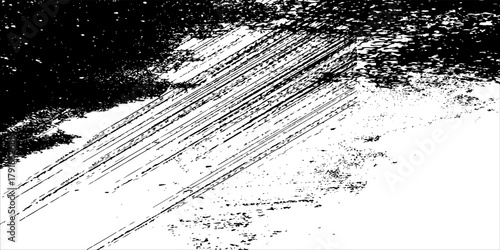 modern.Glitch distorted grunge layer . Noise destroyed texture . Trendy defect error shapes . Overlay grunge texture . Distressed effect .Vector shapes with a halftone dots screen print texture