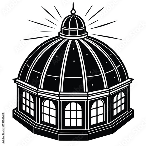 vector illustration of an old house