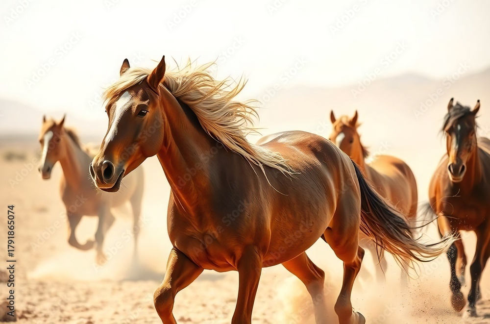 Obraz premium gallop in desert dust 
