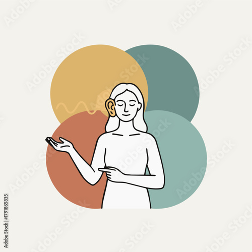 Listening to Inner Voice

A minimal face outline with a bold, simple ear, and a small soft wave entering it, representing intuition and self-listening. solid colour