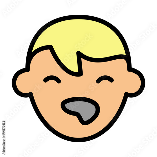 Sleep Deprived Face Vector Filled Icon Design