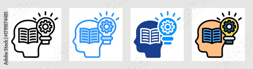 Knowledge Management Icon Collection Set Multiple Style