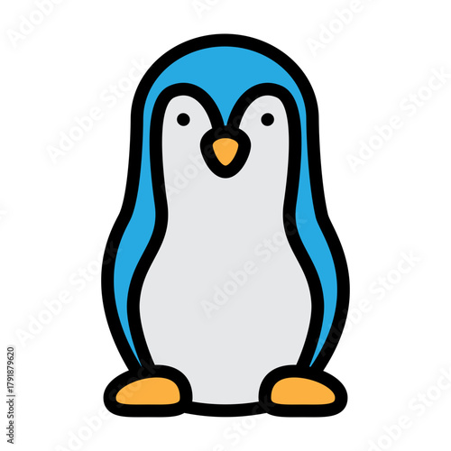 Penguin Vector Filled Icon Design