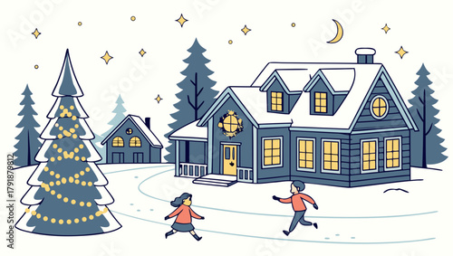 christmas card with santa claus