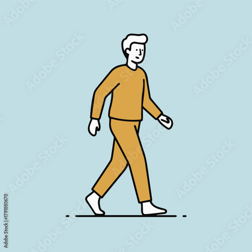 Quadro em tela Light Step Forward

A simple bold-line drawing of a figure taking a gentle step forward, weight shifting gracefully, symbolizing progress and flow