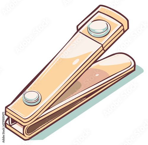 Nail Clipper Tool Illustration: Hygiene and Manicure Equipment for Nail Care Routine