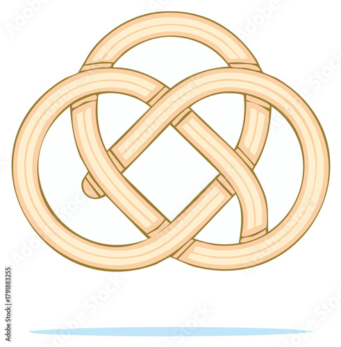 Trinity Knot Celtic Design Woven Circle Symbol of Three Intertwined Elements