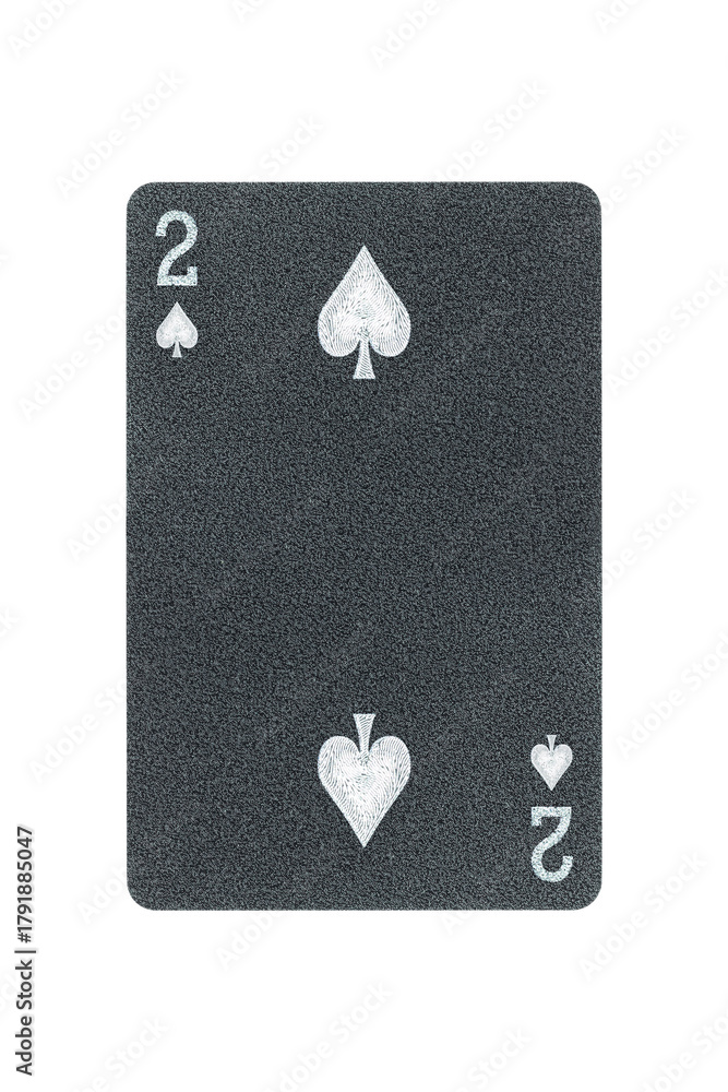 Obraz premium black playing card spades 2 isolated from background