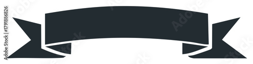 Classic arched ribbon banner silhouette a blank vintage graphic design element for text